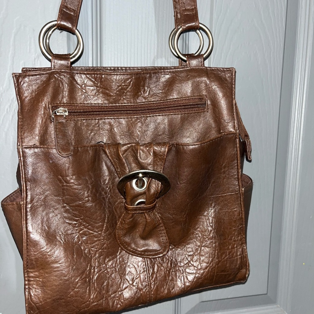 Versona Rich Brown Shoulder Bag - Picture 2 of 8